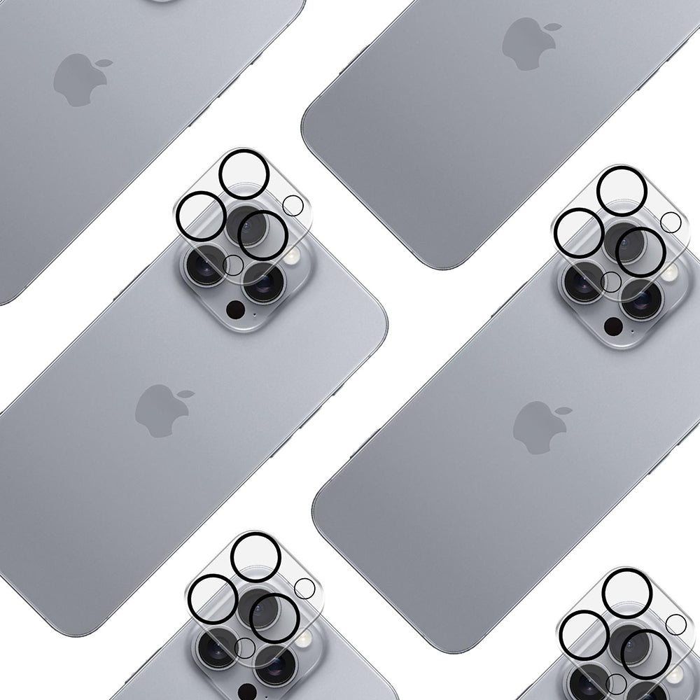 Protector de cámara trasera 3MK Pro Full Cover para Apple iPhone 16 Pro Max / 16 Pro, vidrio templado, negro
