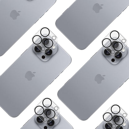 Protector de cámara trasera 3MK Pro Full Cover para Apple iPhone 17 Pro Max, Cristal Templado, Negro