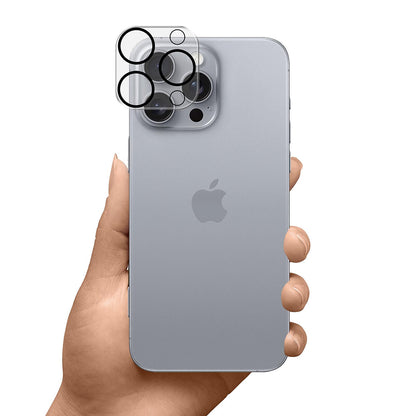 Lámina protectora para Cámara Trasera 3MK Pro Full Cover para Apple iPhone 17, Cristal Templado, Negra