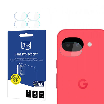 Protector de cámara trasera 3MK Protection para Google Pixel 10a, Cristal Flexible, Set de 4 piezas, Transparente