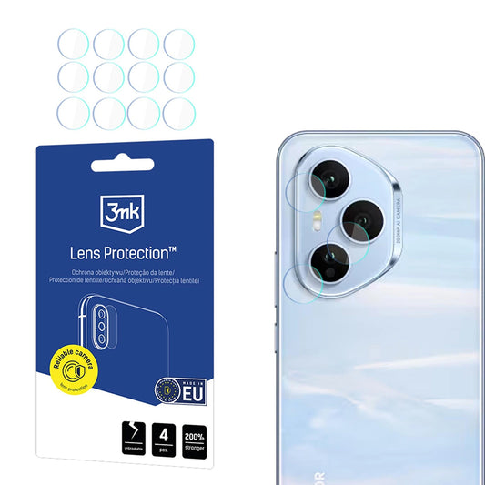 Protector de pantalla para cámara trasera 3MK Protection para Honor 400 Pro, vidrio flexible, juego de 4 piezas, transparente