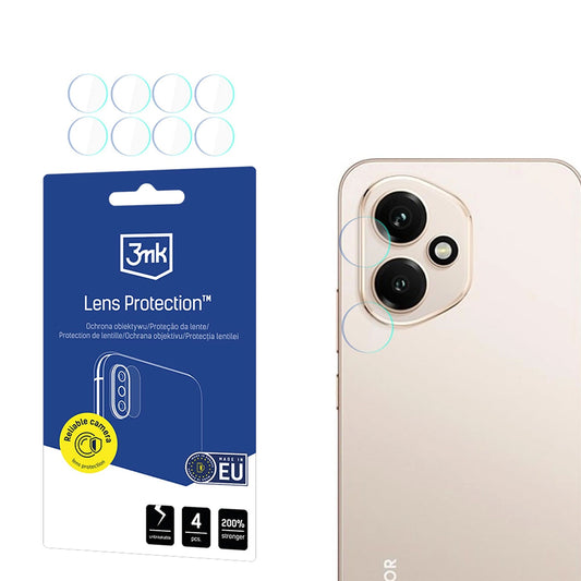Protector de pantalla para cámara trasera 3MK Protection para Honor 400, vidrio flexible, juego de 4 piezas, transparente