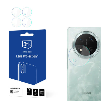 Protector de pantalla para cámara trasera 3MK Protection para Honor Magic7 Lite, vidrio flexible, juego de 4 piezas, transparente