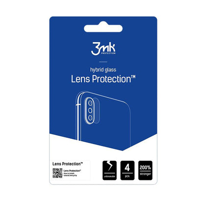 Protector de cámara trasera 3MK Protection para Motorola Edge 70, Cristal Templado, Set de 4 piezas, Transparente