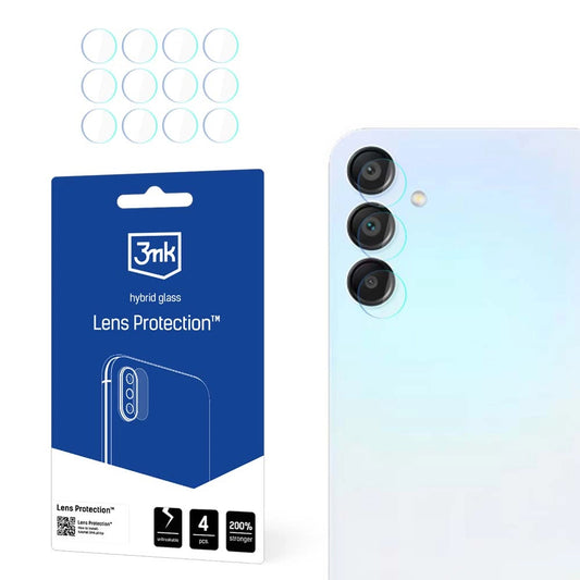 Protector de pantalla para cámara trasera 3MK Protection para Samsung Galaxy A15 5G A156, vidrio flexible, juego de 4 piezas, transparente