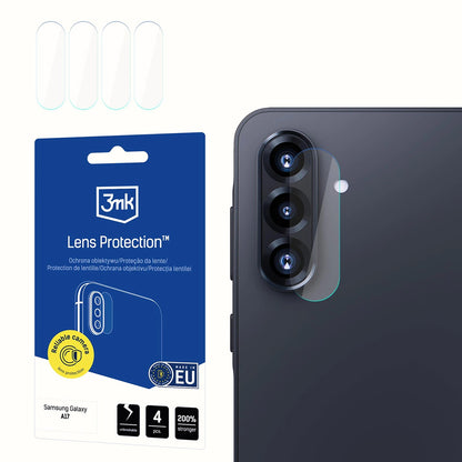 Protector de pantalla para cámara trasera 3MK Protection para Samsung Galaxy A17 4G / A17 5G, vidrio flexible, juego de 4 piezas, transparente
