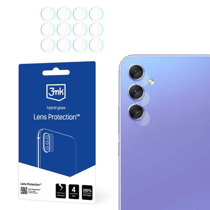 Protector de pantalla para cámara trasera 3MK Protection para Samsung Galaxy A55 5G A556 / A35 5G A356, vidrio flexible, juego de 4 piezas, transparente