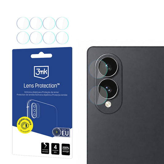 Protector de pantalla para cámara trasera 3MK Protection para Samsung Galaxy Z Fold8 F971, vidrio templado, juego de 4 piezas, transparente