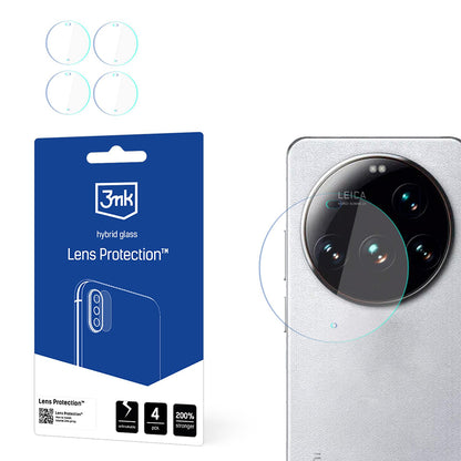 Protector de pantalla para cámara trasera 3MK Protection para Xiaomi 15 Ultra, vidrio flexible, juego de 4 piezas, transparente