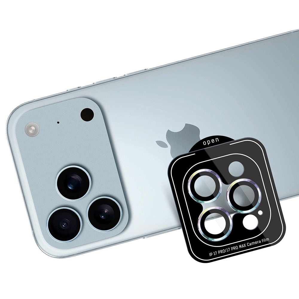 Protector de cámara trasera 3MK Protection Pro para Apple iPhone 17 Pro Max / 17 Pro, Cristal Templado, Multicolor