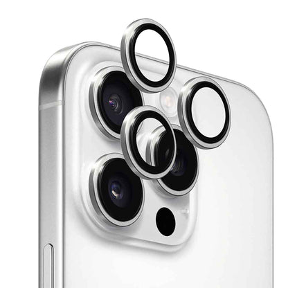 Protector de pantalla para cámara trasera Anank AR para Apple iPhone 16 Pro Max / 16 Pro, vidrio templado, plateado