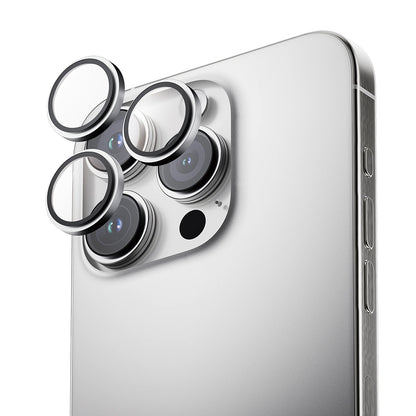 Protector de pantalla para cámara trasera Anank AR para Apple iPhone 16 Pro Max / 16 Pro, vidrio templado, plateado