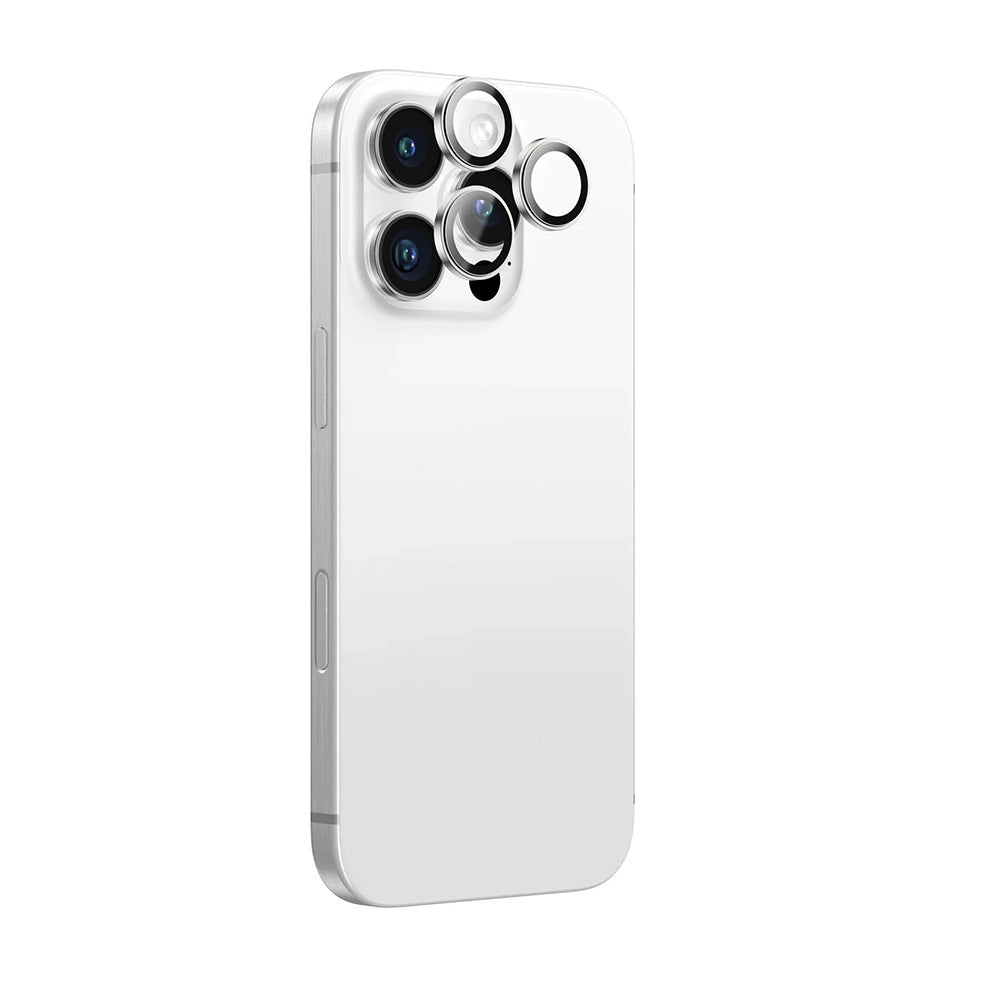 Protector de pantalla para cámara trasera Anank AR para Apple iPhone 16 Pro Max / 16 Pro, vidrio templado, plateado