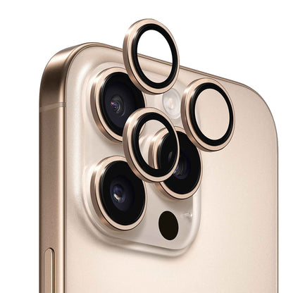 Protector de pantalla para cámara trasera Anank AR para Apple iPhone 16 Pro Max / 16 Pro, vidrio templado, dorado
