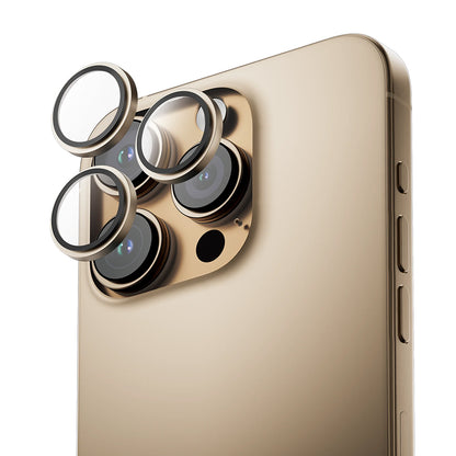 Protector de pantalla para cámara trasera Anank AR para Apple iPhone 16 Pro Max / 16 Pro, vidrio templado, dorado