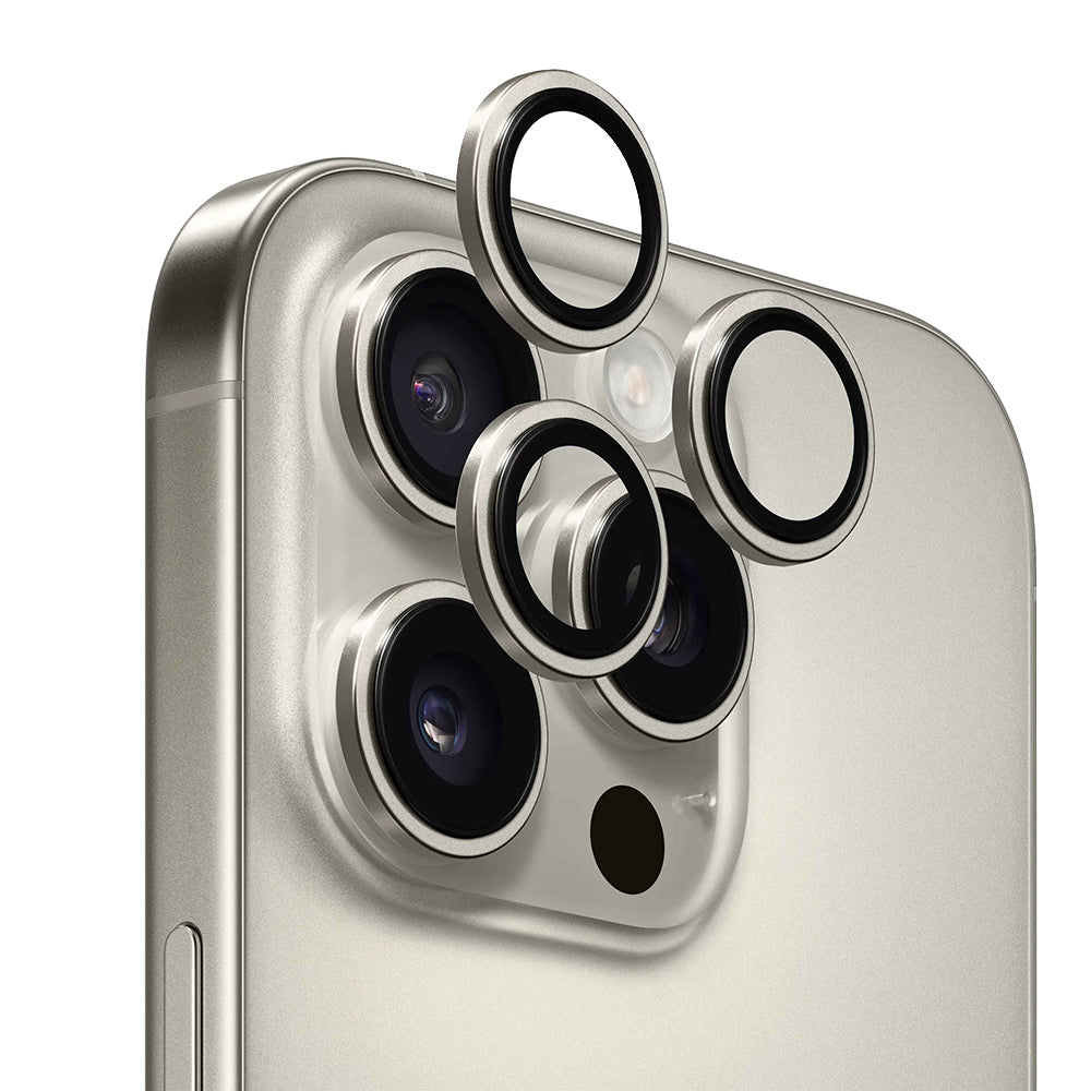 Protector de pantalla para cámara trasera Anank AR para Apple iPhone 16 Pro Max / 16 Pro, vidrio templado, gris metálico