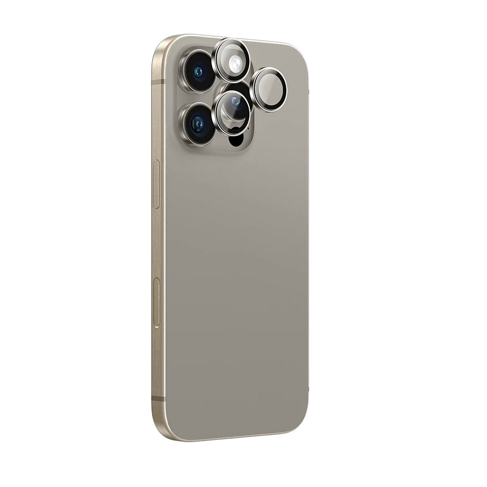 Protector de pantalla para cámara trasera Anank AR para Apple iPhone 16 Pro Max / 16 Pro, vidrio templado, gris metálico