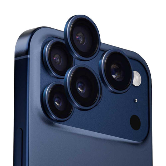 Funda protectora de cámara trasera Anank AR para Apple iPhone 17 Pro Max / 17 Pro, Cristal Templado, Azul.