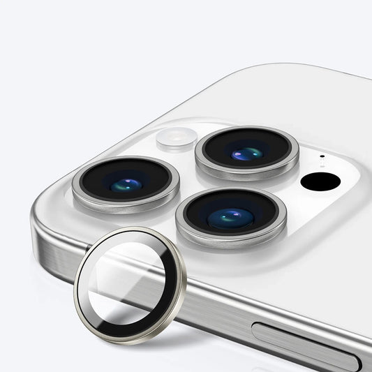 Funda protectora de cámara trasera Anank AR para Apple iPhone 17 Pro Max / 17 Pro, Cristal Templado, Plateada