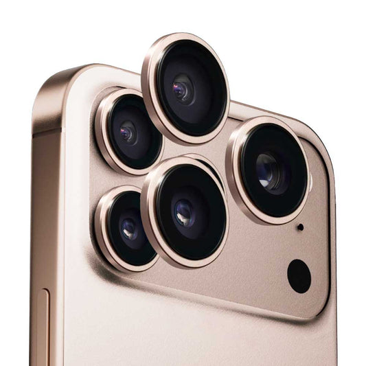 Protector de cámara trasera Anank AR para Apple iPhone 17 Pro Max / 17 Pro, Cristal Templado, Dorado