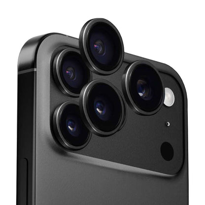 Funda protectora para cámara trasera Anank AR para Apple iPhone 17 Pro Max / 17 Pro, Cristal Templado, Negra
