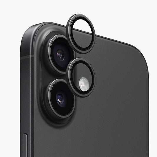 Funda protectora para cámara trasera Anank AR para Apple iPhone 17, Cristal Templado, Negra