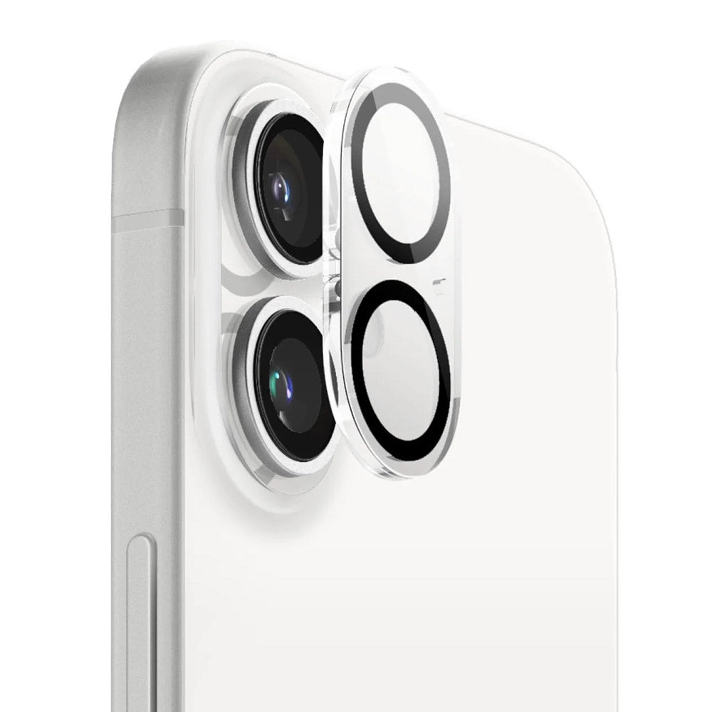 Protector de pantalla para cámara trasera Anank Guard para Apple iPhone 16 Plus / 16, vidrio templado, negro