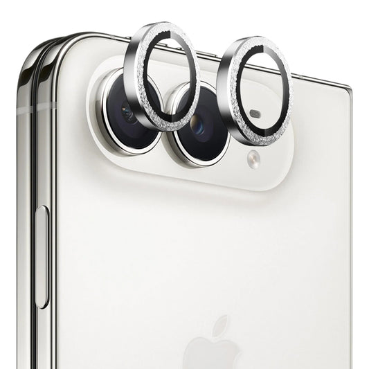 Protector de cámara trasera Blueo Diamond para Apple iPhone Duo, vidrio templado, plateado
