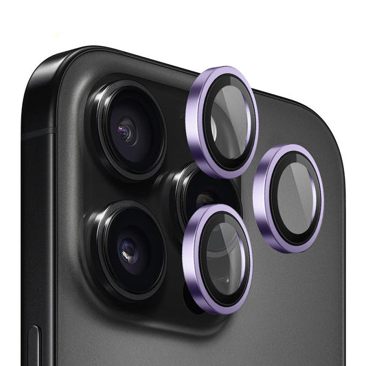 Protector de cámara trasera Blueo Metal Frame para Apple iPhone 14 Pro Max / 14 Pro, vidrio templado, morado