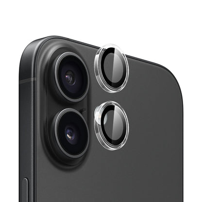 Protector de cámara trasera Blueo Metal Frame para Apple iPhone 16 Plus / 16, vidrio templado, transparente
