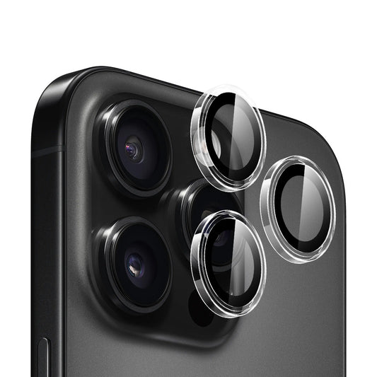 Protector de cámara trasera Blueo Metal Frame para Apple iPhone 16 Pro Max / 16 Pro, vidrio templado, transparente