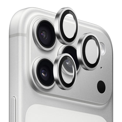 Folie de protección Cámara Trasera Blueo Metal Frame para Apple iPhone 17 Pro Max / 17 Pro, Cristal Templado, Plateada