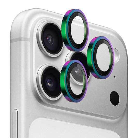 Protector de cámara trasera Blueo Metal Frame para Apple iPhone 17 Pro Max / 17 Pro, Cristal Templado, Multicolor