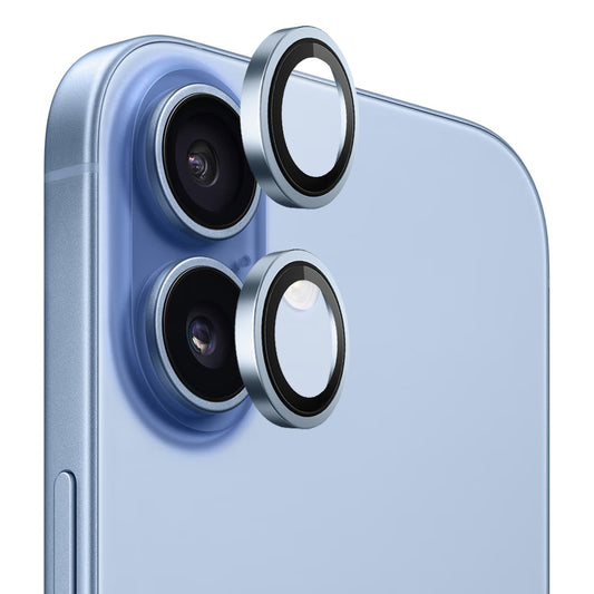 Protector de cámara trasera Blueo Metal Frame para Apple iPhone 17, Cristal Templado, Azul