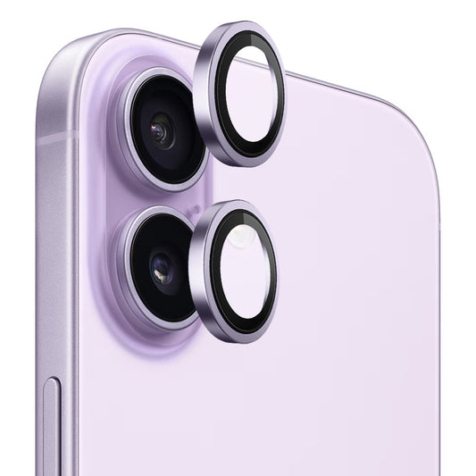 Protector de cámara trasera Blueo Metal Frame para Apple iPhone 17, Cristal Templado, Morado