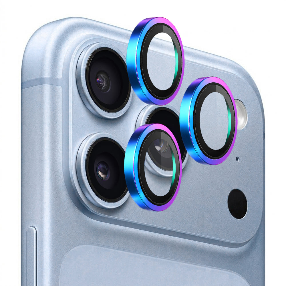 Protector de cámara trasera Blueo con marco metálico para Apple iPhone 18 Pro / 18 Pro Max, vidrio templado, multicolor
