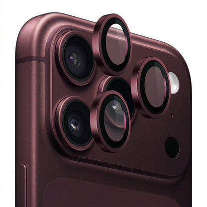 Protector de cámara trasera Blueo Metal Frame para Apple iPhone 18 Pro / 18 Pro Max, vidrio templado, color burdeos