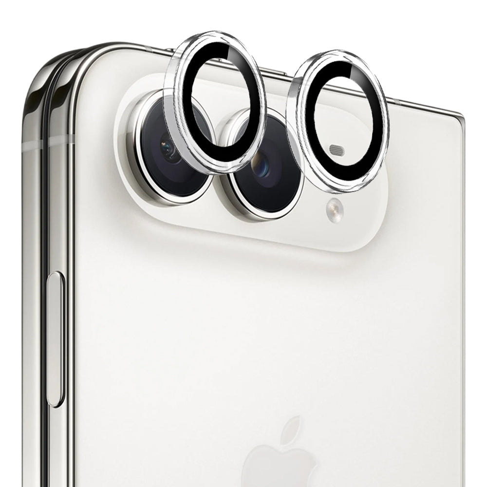 Protector de cámara trasera Blueo Metal Frame para Apple iPhone Duo, vidrio templado, transparente