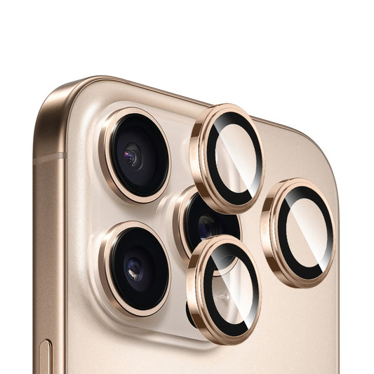 Protector de cámara trasera Blueo Sapphire Crystal para Apple iPhone 14 Pro Max / 14 Pro, vidrio templado, dorado