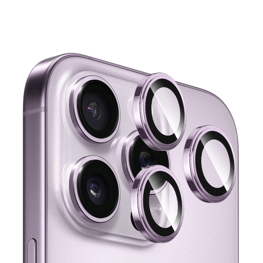 Protector de pantalla para cámara trasera Blueo Sapphire Crystal para Apple iPhone 14 Pro Max / 14 Pro, vidrio templado, morado