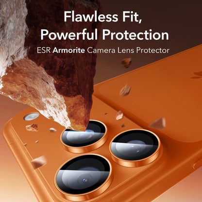 Funda protectora para cámara trasera ESR Armorite para Apple iPhone 14 Pro, Cristal Templado, Naranja