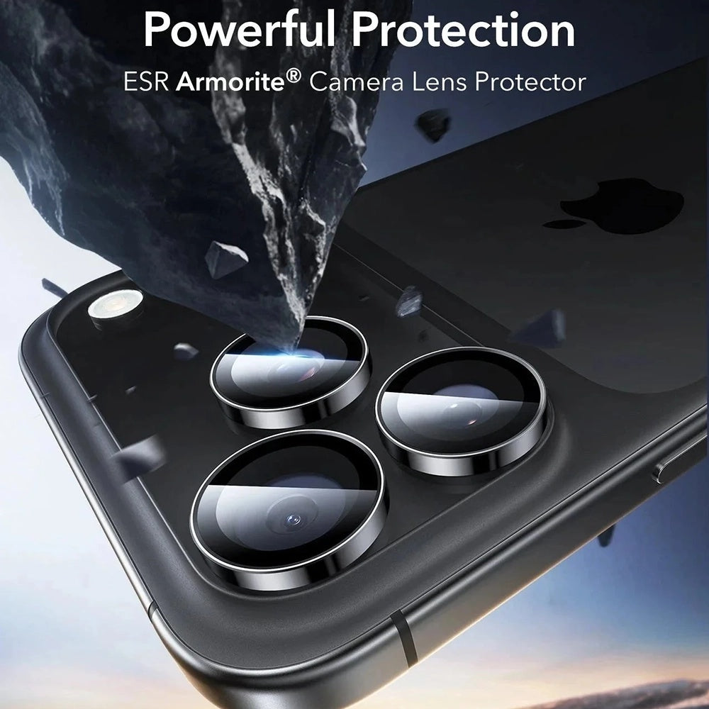 Protector de pantalla para cámara trasera ESR Armorite para Apple iPhone 18 Pro / 18 Pro Max, vidrio templado, negro