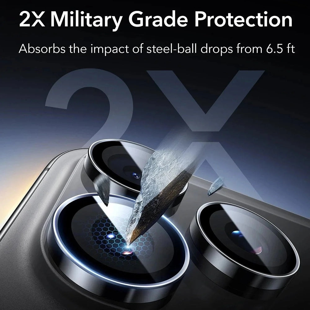 Protector de pantalla para cámara trasera ESR Armorite para Apple iPhone 18 Pro / 18 Pro Max, vidrio templado, negro