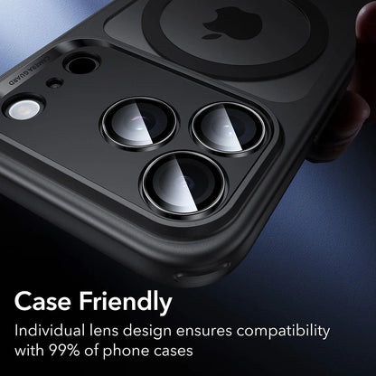 Protector de pantalla para cámara trasera ESR Armorite para Apple iPhone 18 Pro / 18 Pro Max, vidrio templado, burdeos oscuro