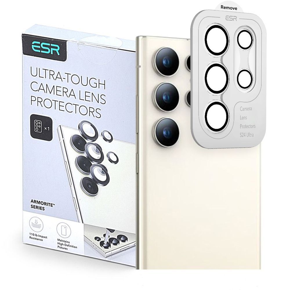 Protector de cámara trasera ESR Armorite para Samsung Galaxy S25 Ultra S938, Cristal Templado, Transparente