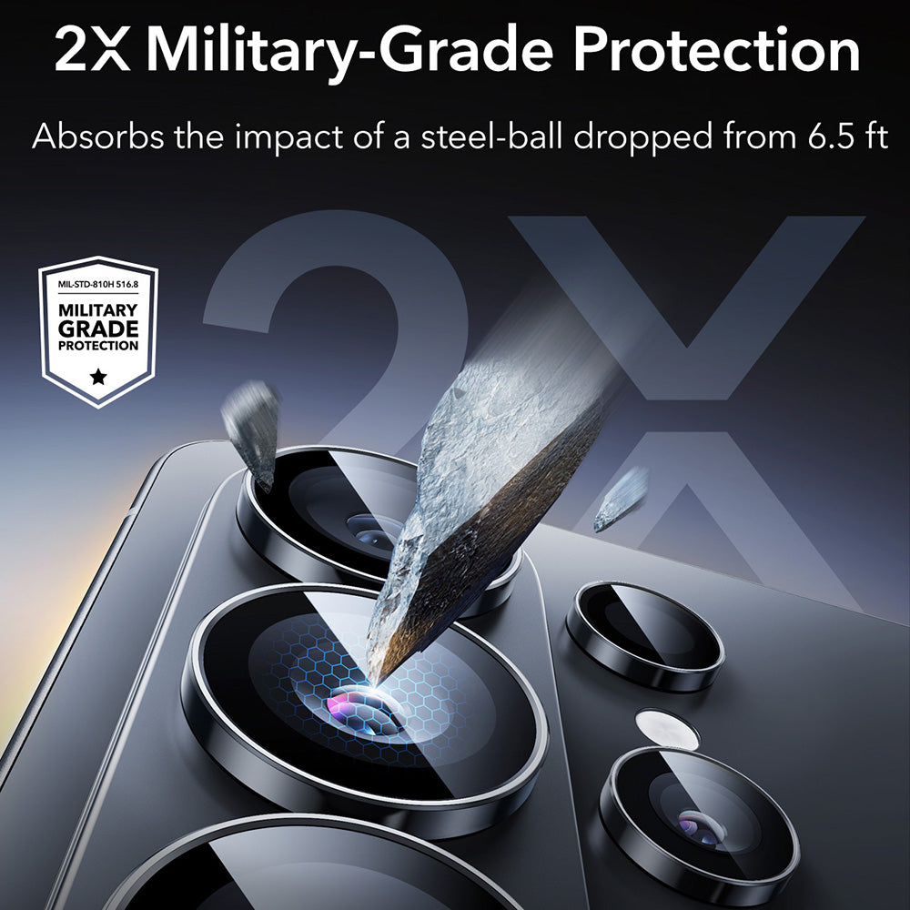 Protector de cámara trasera ESR Armorite para Samsung Galaxy S26 Ultra, Cristal Templado, Negro