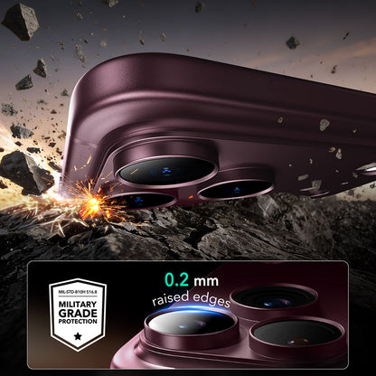 Protector de pantalla para cámara trasera ESR Armorite Pro para Apple iPhone 18 Pro Max, vidrio templado, burdeos oscuro
