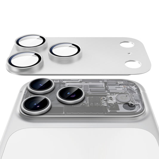 Protector de pantalla para cámara trasera ESR Armorite Pro para Apple iPhone 18 Pro, vidrio templado, plateado