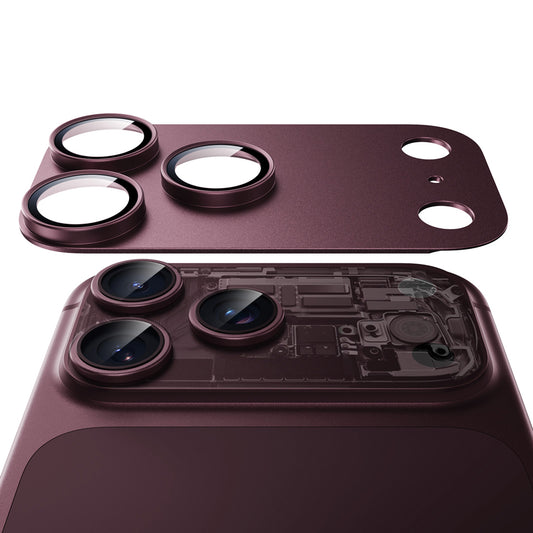 Protector de pantalla para cámara trasera ESR Armorite Pro para Apple iPhone 18 Pro, vidrio templado, burdeos oscuro
