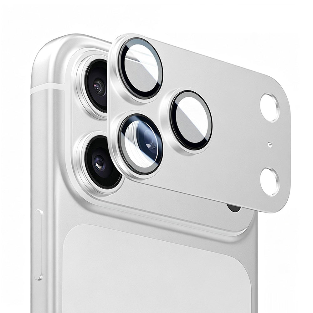 Protector de cámara trasera Lito Crown Halo AR + AF para Apple iPhone 18 Pro Max, vidrio templado, plateado